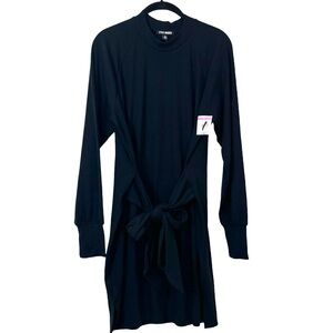 NWT Steve Madden Mock Neck Dolman Sleeve Knot Tie Dress Size M So Soft